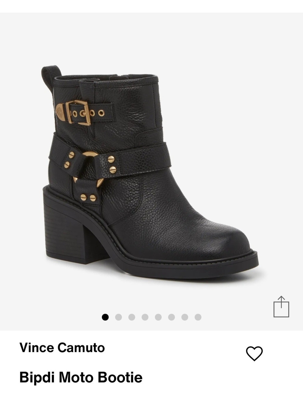 Vince Camuto Bipdi Moto Boot with Gold Hardware